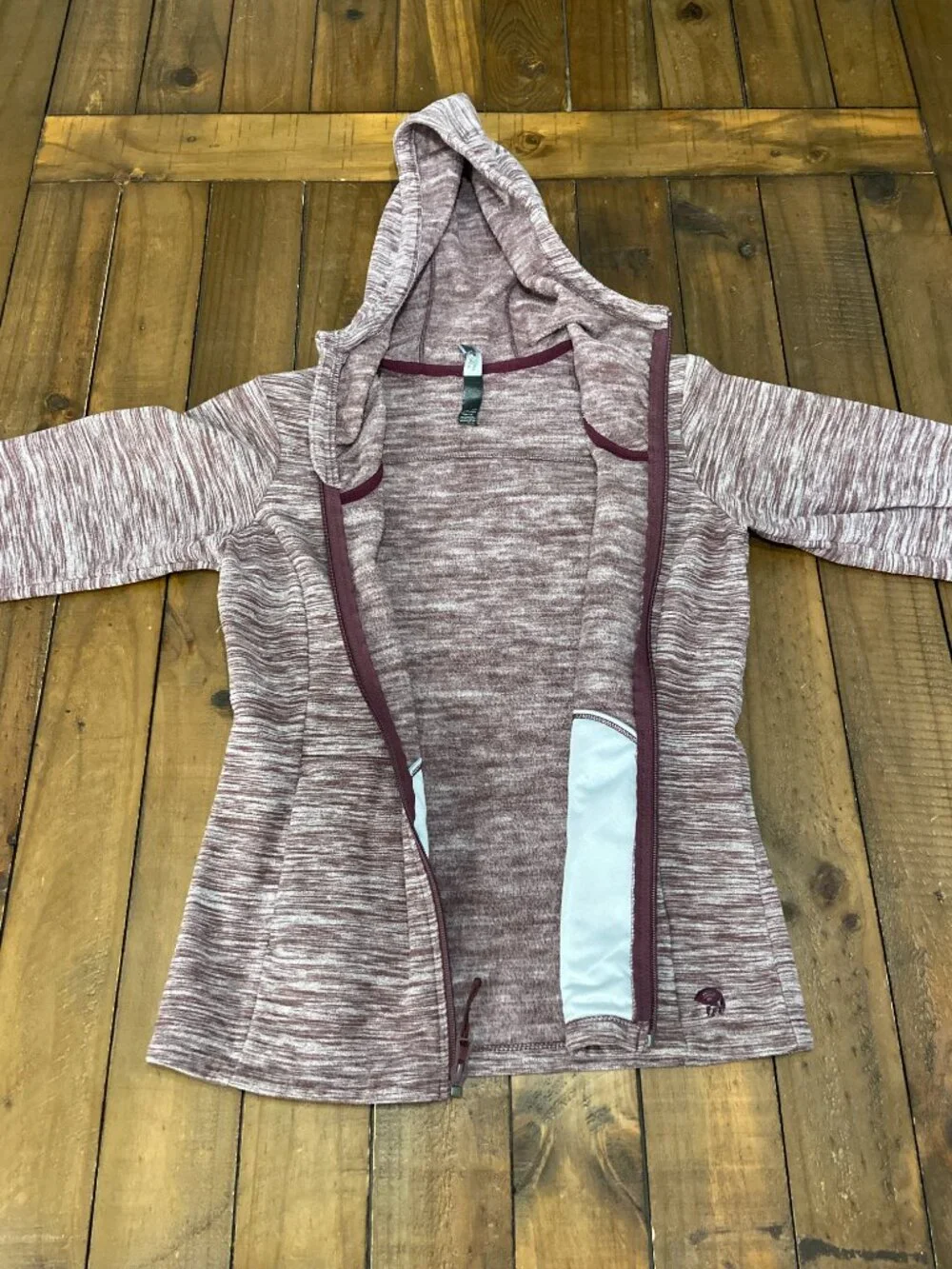 Mountain Hardwear‎ Maroon Heather Fleece Full-Zip - XS